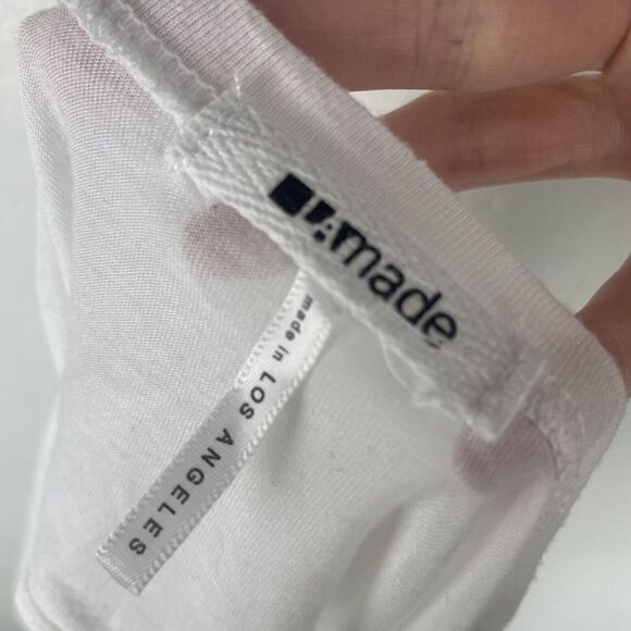 Revolve LA Made Micromodal Supima Cotton White Athleisure Active Tank Top Sz XS - Picture 3 of 8